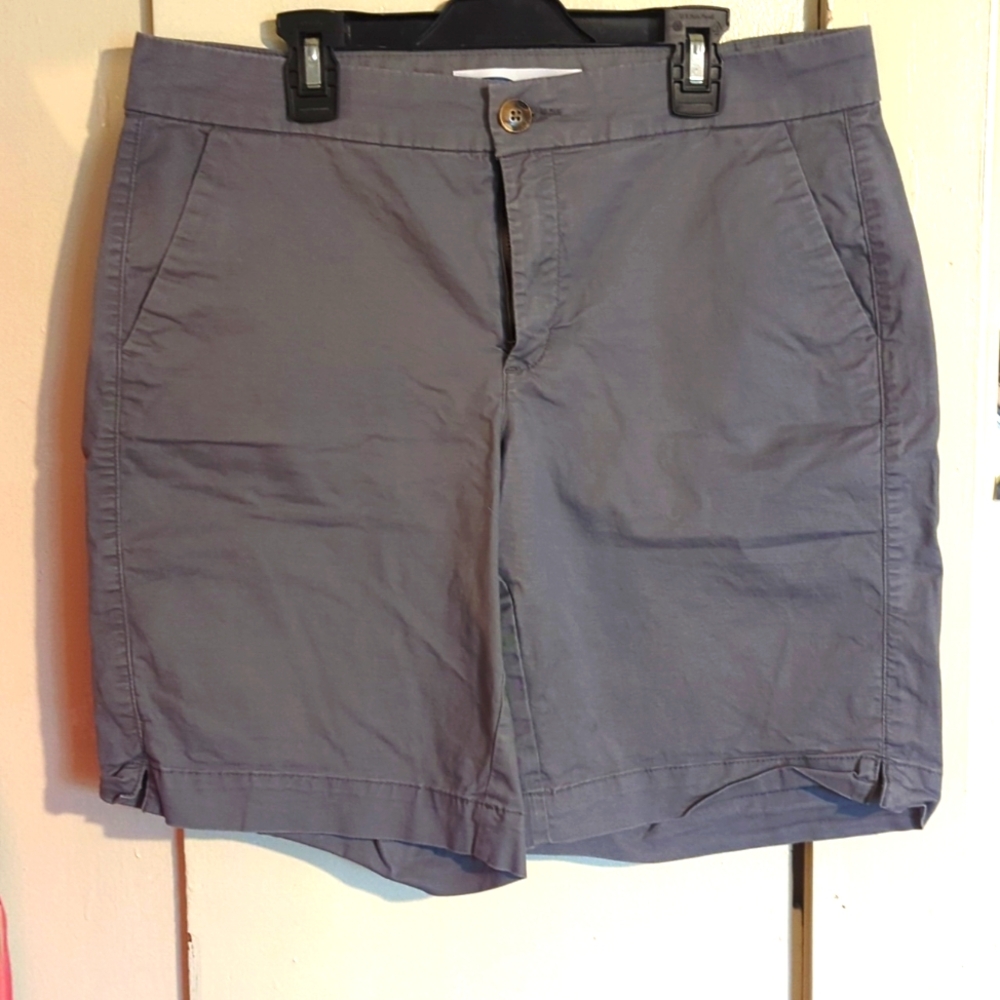 Gray mid rise shorts